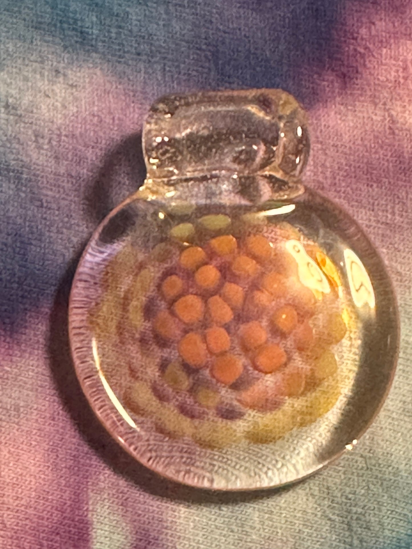 Glass fumed pendant